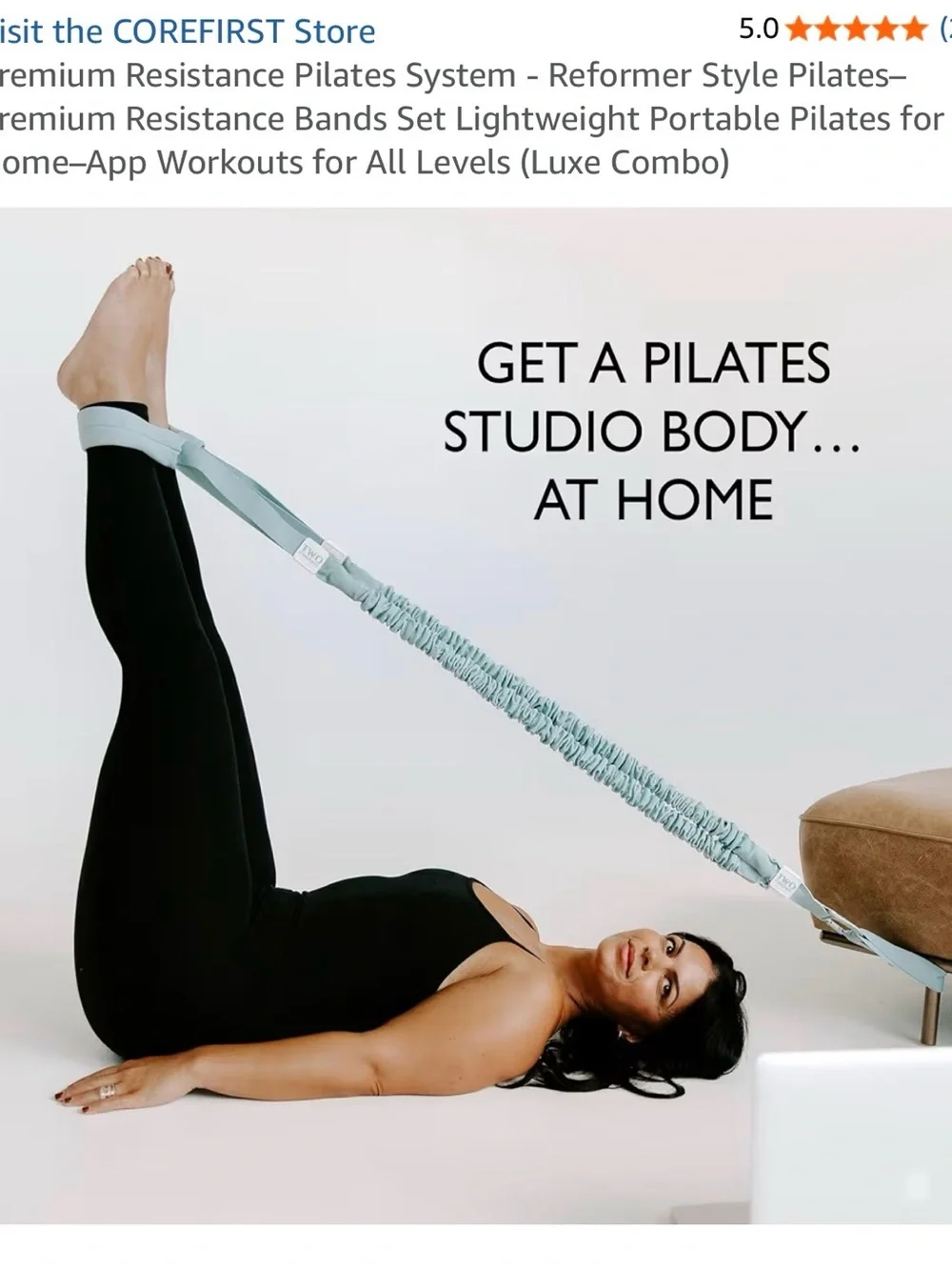 CoreFirst LEVEL TWO Light Blue Resistance Pilates Band Set - Picture 4 of 4